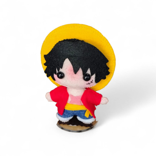 Boneco Luffy One Piece em feltro artesanal-One Piece-