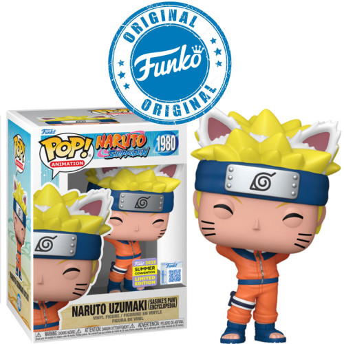 Boneco Naruto Shippuden Naruto Uzumaki (sasuke's Paw Encyclopedia) Summer Convention 2025 Limited Edition Pop Funko 1980-Naruto Shippuden-1980