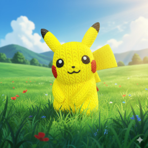 Boneco Pikachu Crochê Pokemon # - Produto Original