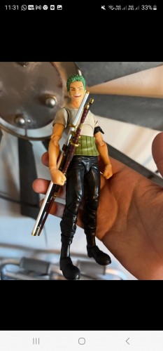 Boneco Roronoa Zoro Articulado One Piece Action Figure Movel Brinquedo Colecionavel - One Piece - #