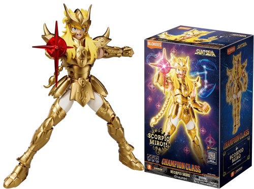 Action Figures Boneco Saint Seiya Os Cavaleiros do Zodíaco Miro Scorpio Escorpião Champion Class Blokees-Saint Seiya Cavaleiros Do Zodíaco-