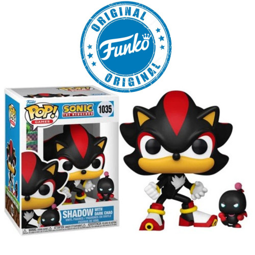 Boneco Sonic The Hedgehog Shadow With Dark Chao Pop Funko 1035-Sonic The Hedgehog-1035