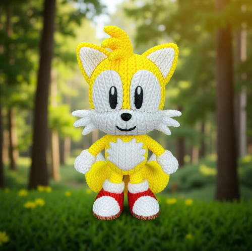 Boneco Tails Crochê 3D Sonic # - Produto Original