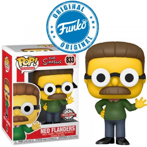 Boneco The Simpsons Ned Flanders Special Edition Pop Funko 833-The Simpsons-833