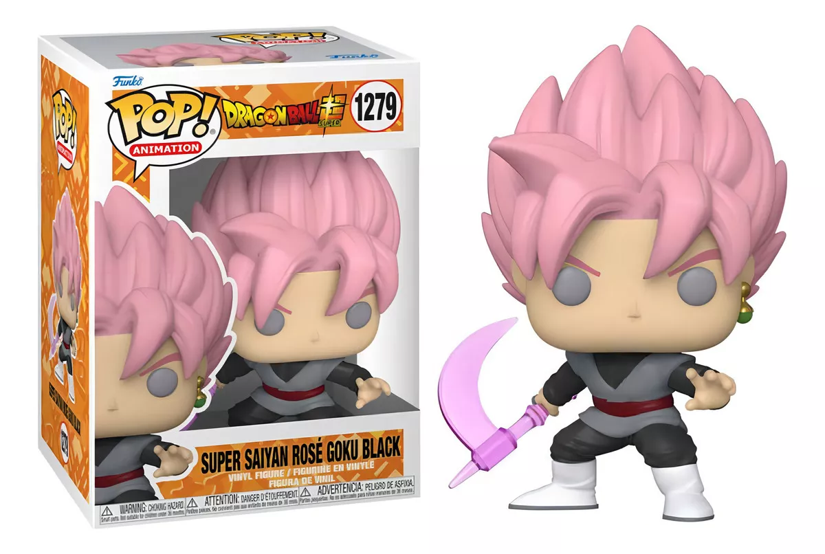 Boneco de ação Super Saiyan Rose Goku Black 1279 Dragon Ball Z Funko Pop Animation-Dragon Ball Super-1279