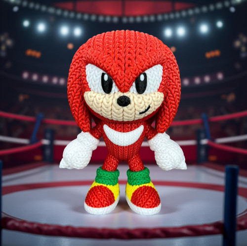 Boneco knuckles Crochê 3D Sonic # - Produto Original