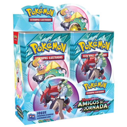 Box 36 Boosters Cards Pokémon Escarlate e Violeta Amigos de Jornada Copag Cartas-Pokemon-