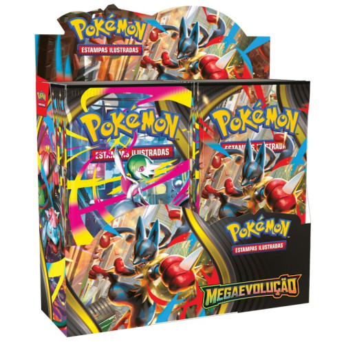 Box 36 Boosters Cards Pokémon Mega Evolução Copag Cartas Em Português-Pokemon-
