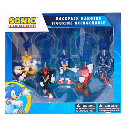 Box 5 Chaveiros para Mochila Sonic The Hedgehog Backpack Hangers Just Toys - Sonic The Hedgehog - #