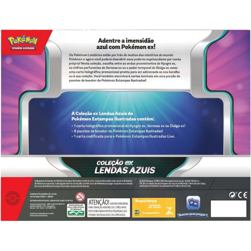 Box Pokemon Coleção Ex Lendas Azuis Xerneas Ex 49 Cartas Copag TCG - Pokemon Estampas Ilustradas - #