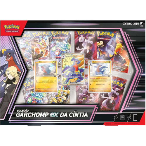 Box Pokemon Coleçao Garchomp Ex da Cíntia 63 Cartas Copag TCG - Pokemon Estampas Ilustradas - #