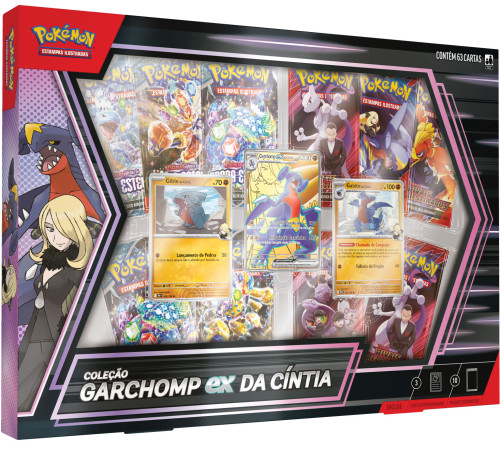 Box Pokémon Coleção Garchomp Ex Da Cíntia Copag Cards Cartas Boosters-Pokemon-