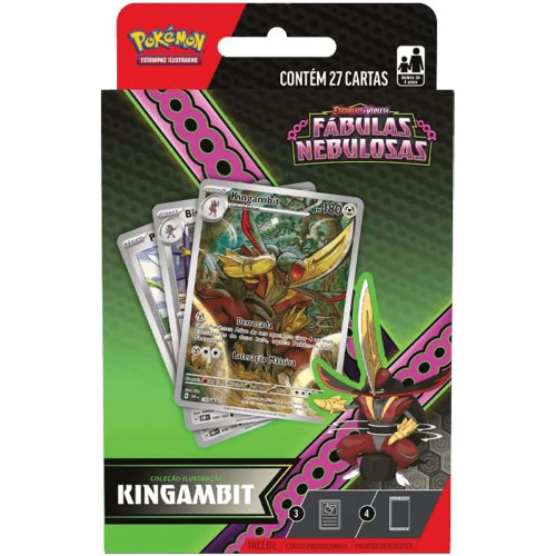 Box Pokemon Coleção Ilustração Kingambit Ps 130 Copag 27 Cartas - Pokemon Estampas Ilustradas - #