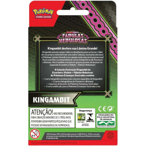 Box Pokemon Coleção Ilustração Kingambit Ps 130 Copag 27 Cartas - Pokemon Estampas Ilustradas - #