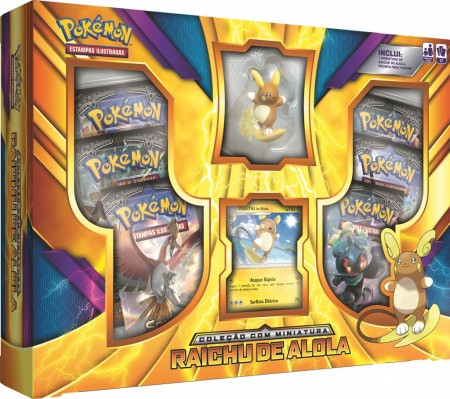 Box Pokemon Com Miniatura Raichu Pokemon # - Produto Original
