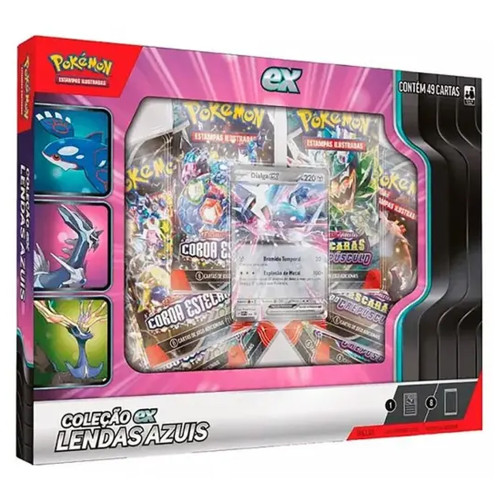 Box Pokémon Escarlate e Violeta Coleção EX Lendas Azuis Dialga EX Copag-Pokemon-