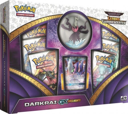 Box Pokemon Com Miniatura Darkrai - Lendas Luminescentes Sm 3.5 Pokemon # - Produto Original