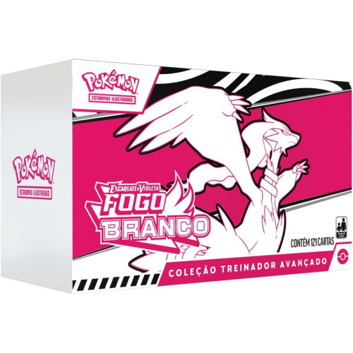 Box Treinador Avançado Pokemon Escarlate e Violeta 10.5 Fogo Branco Copag 121 Cartas - Pokemon Estampas Ilustradas - #