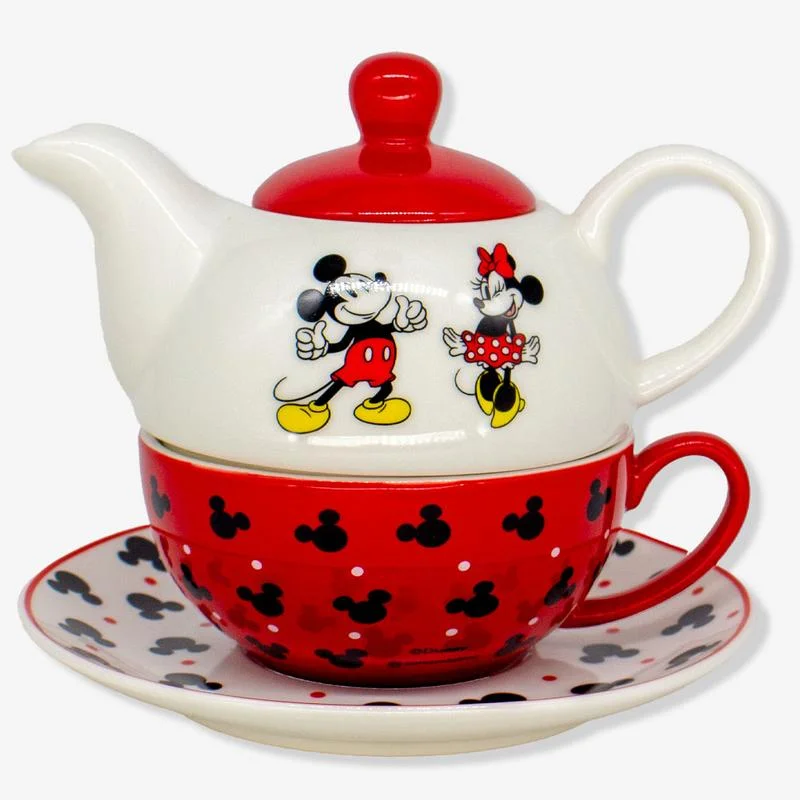 Caneca e Copo Bule 2 em 1 Mickey e Minnie - Zona Criativa - 10025601-Disney MICKEY-
