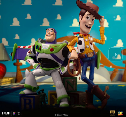 Buzz & Woody Deluxe Iron Studios Toy Story Disney Disney Toy Story # - Produto Original
