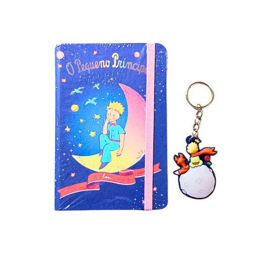Caderneta 80 folhas O Pequeno Príncipe 95mmX140mm + 1 chaveiro O Pequeno Príncipe # - Produto Original
