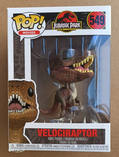 Caixa Danificada Olhe Fotos Funko Pop Jurassic Park Velociraptor 549-Jurassic Park-549