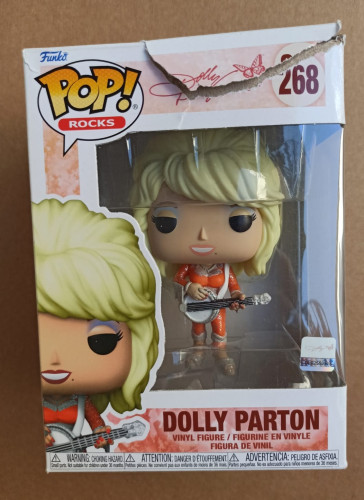 Caixa Danificada Olhe Fotos Funko Pop Rocks Dolly Parton 268-Rocks-268