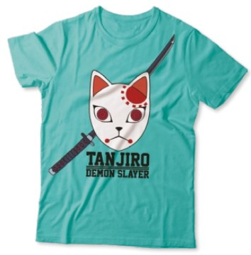 Camiseta Demon Slayer Kimetsu No Yaiba Tanjiro Kamado Verde Original Oficial - Demon Slayer: Kimetsu No Yaiba - #