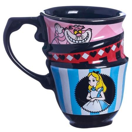 Caneca 3d Alice Hora Do Chá Zona Criativa Alice No País Das Maravilhas # - Produto Original