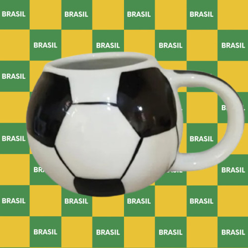 Caneca 3d Bola De Futebol Copa # - Produto Original