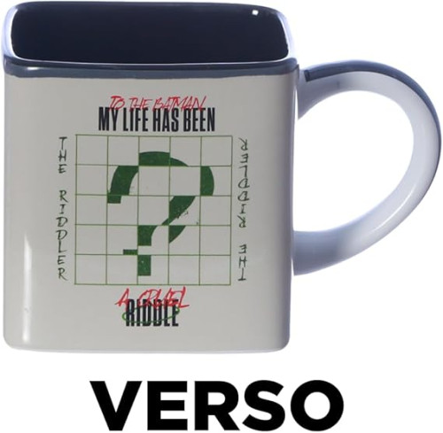 Caneca Batman Charada 3D Cubo Quadrada Cerâmica Oficial DC - Batman - #