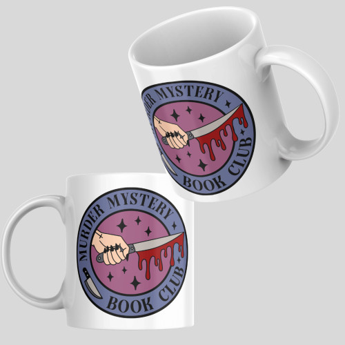 Caneca Cerâmica 325ml Presente Criativo Leitores Clube Do Livro Murder Mystery Livros-Própria-