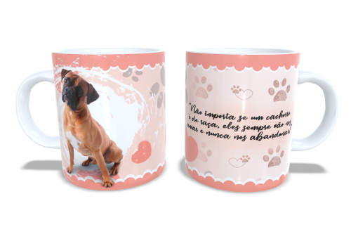Caneca Dog Lover – Porcelana com Estampa de Cachorros Fofos-Pets-