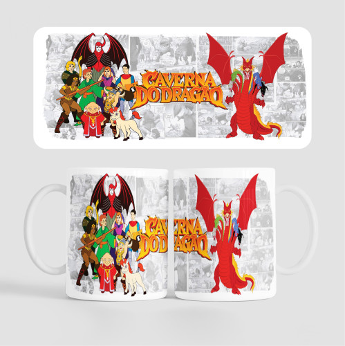 Caneca Dungeons & Dragons | Caverna do Dragão | 325ml - Dungeons & Dragons - #