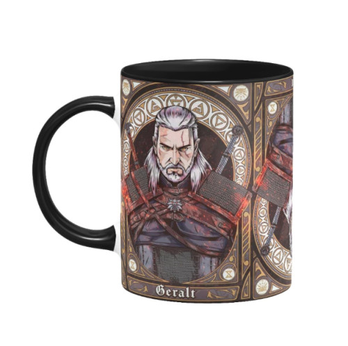 Caneca Gamer The Witcher 3 Wild Hunt - Geralt de Rivia Tarot - Canecas - #