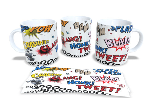 Caneca Geek "Quadrinhos em Luta" - Estilo Retrô-Gibis-