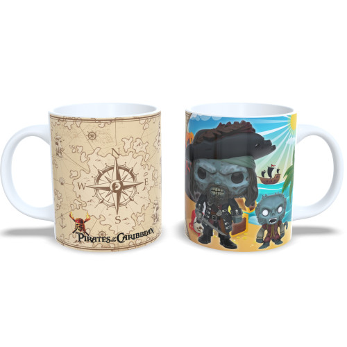 Caneca Geek Piratas Do Caribe Estilo Funko Pop Cursed Barbosa Piratas Do Caribe # - Produto Original