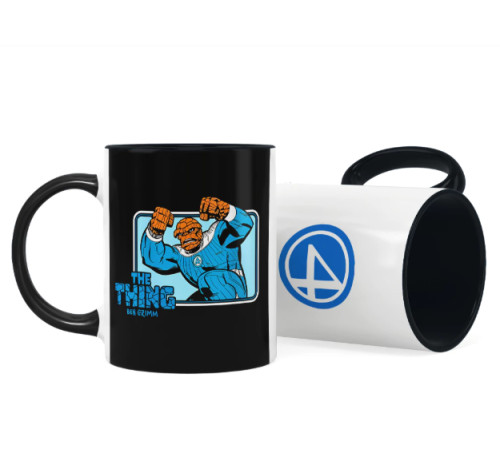Caneca Geek Quarteto Fantástico - Ben Grimm (Coisa) Preta-Canecas-