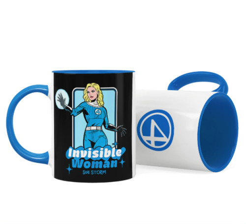 Caneca Geek Quarteto Fantástico - Mulher Invisível (Sue Storm) Azul-Canecas-