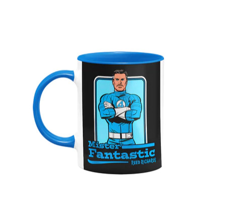 Caneca Geek Quarteto Fantástico - Senhor Fantástico (Reed Richards) Azul - Canecas - #