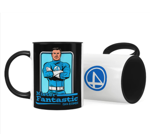 Caneca Geek Quarteto Fantástico - Senhor Fantástico (Reed Richards) Preta-Canecas-