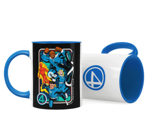 Caneca Geek Quarteto Fantástico Azul-Canecas-