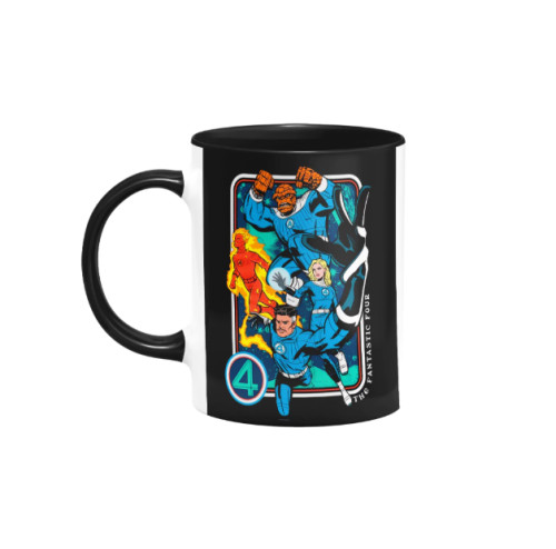 Caneca Geek Quarteto Fantástico Preta - Canecas - #