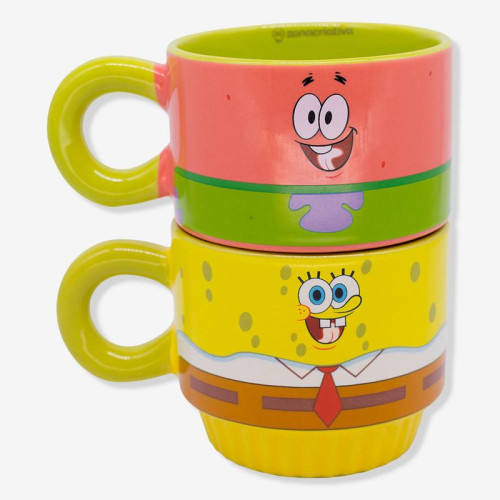 Caneca Joy Bob Esponja e Patrick - 350ML Bob Esponja Calça Quadrada # - Produto Original