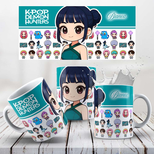 Caneca Personalizada Com Nome - Zoey | Presente Criativo Guerreiras Do K-Pop # - Produto Original