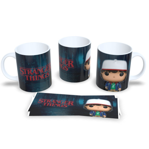 Caneca Personalizada Dustin Henderson Stranger Things Estilo Funko Pop Stranger Things # - Produto Original