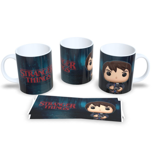 Caneca Personalizada Jonathan Byers Stranger Things Estilo Funko Pop Stranger Things # - Produto Original