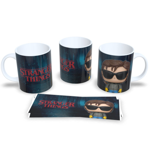 Caneca Personalizada Steve Harrington Stranger Things Estilo Funko Pop Stranger Things # - Produto Original