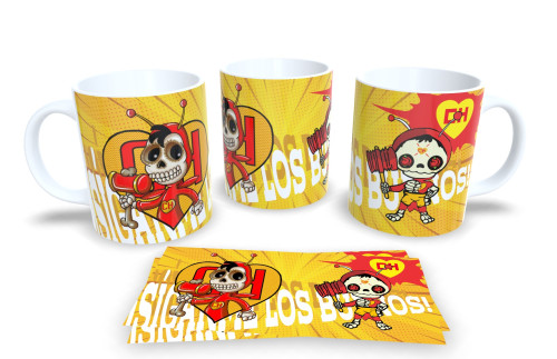 Caneca Porcelana Caveira Mexicana – Dia dos Mortos Colorido e Vibrante Dia Dos Mortos # - Produto Original