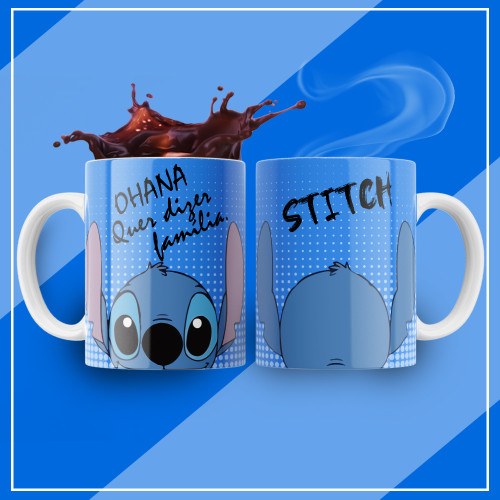 Caneca Porcelana Stitch - O Presente Geek Ideal Desenho # - Produto Original
